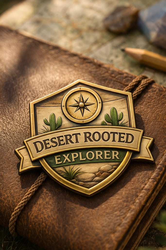 Desert Rooted Explorer Badge Sticker