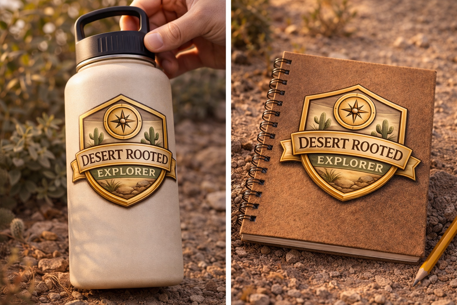 Desert Rooted Explorer Badge Sticker